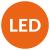 Luce d'ingombro Destra LED 12/24V trasparente + rosso + ambra